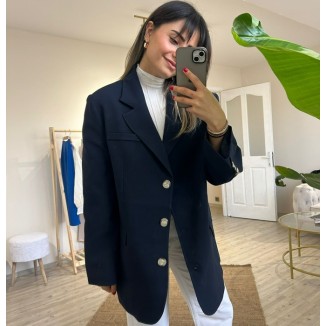 LACİVERT OVERSİZE BLAZER CEKET