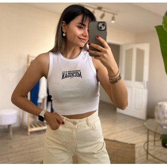 Beyaz Mıchıgan Fitilli Atlet 